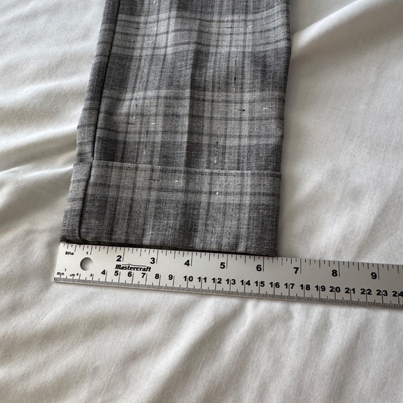 Lisette L Montreal Women's Pull-On Plaid Dress Pants Gray Size 4 Preppy Ankle - Picture 12 of 13